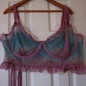 2 for $35 BLACK FRIDAY SALE!! | Torrid Pastel Heart Sheer Bra | EUC